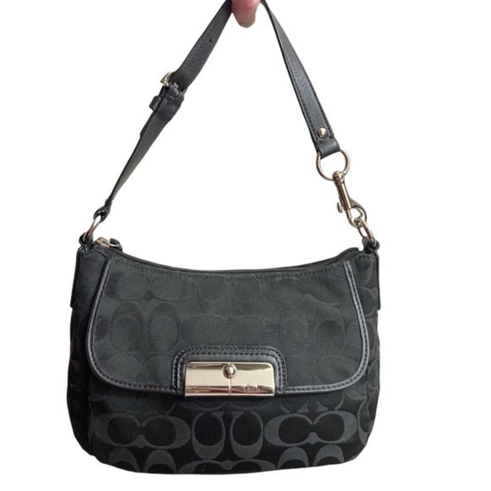 Coach y2k Kirsten flap bag signature c black mini bag 45265